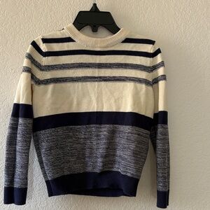 Toddler Striped Navy and Cream Kids Sweater
